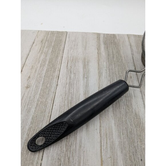 Vintage Ekco #1 Black Handle 9 1/2" Hand Strainer Screen Sifter 2 3/4" Basket - Picture 3 of 7